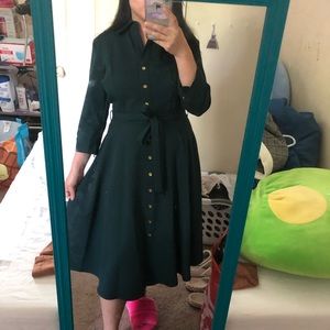 Green Dress with pockets